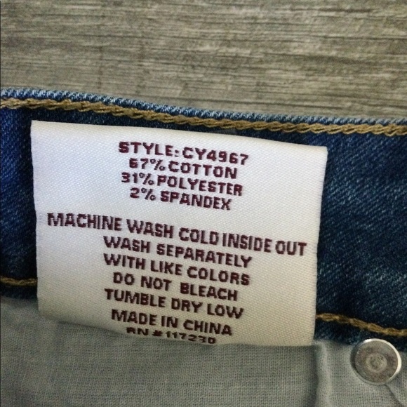 Junior’s Chiqle S Small 3 - 5 Destroyed Denim Jeans Shorts Crochet Navy Blue New - Picture 7 of 7